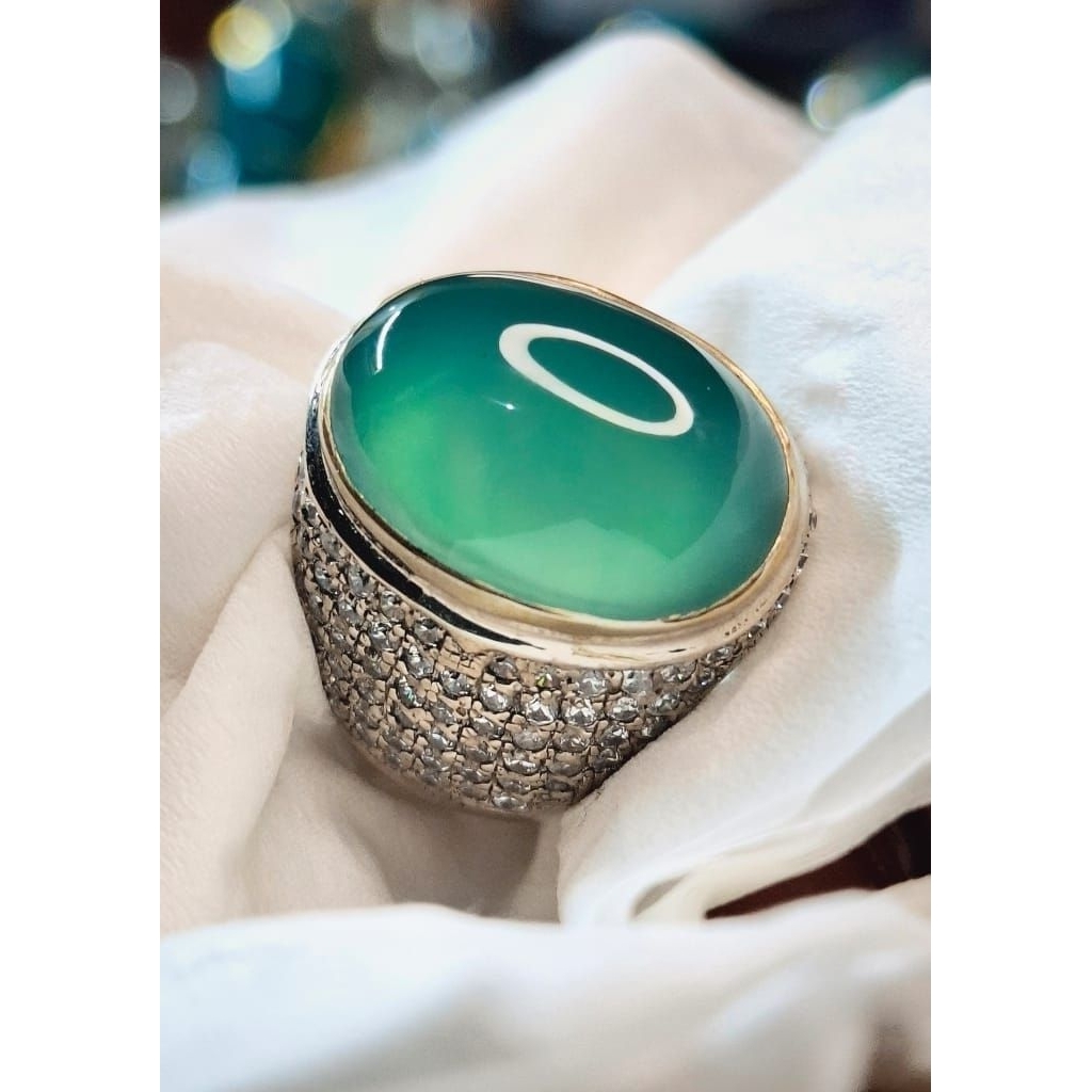 Cincin Batu Bacan Doko Super Giwang (Perak)