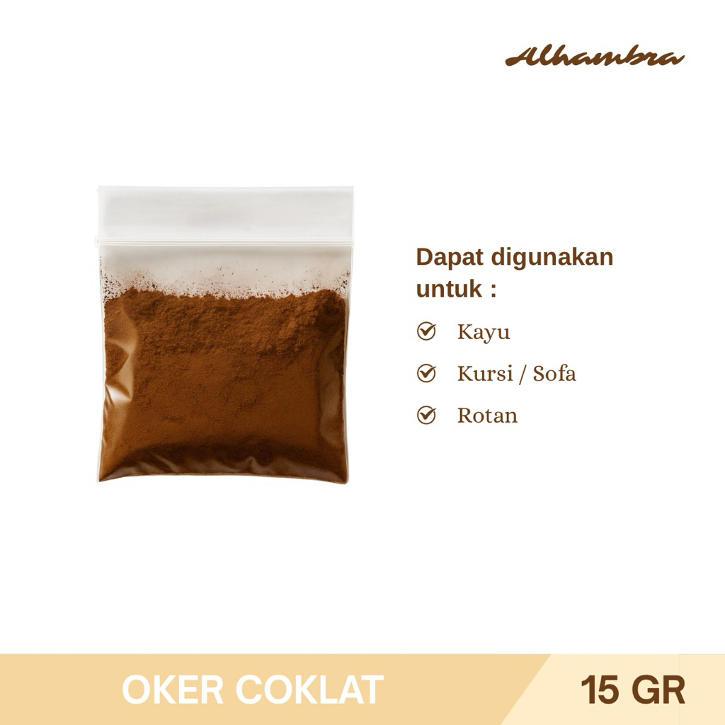 Oker Cokelat Pewarna Politur Untuk Kayu dan Rotan