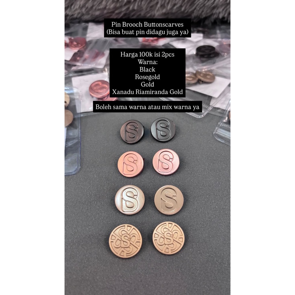 Pin Brooch Buttonscarves