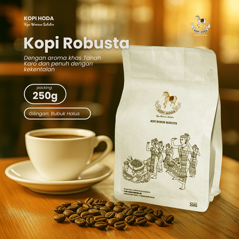 

Kopi HODA Full Robusta 250 gram - Kopi Bubuk Halus
