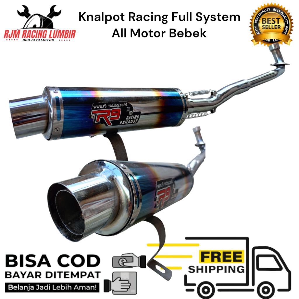 Knalpot Racing R9 MUGELLO Motor Bebek Revo absolute kharisma supra x125 blade jupiter z vega smash