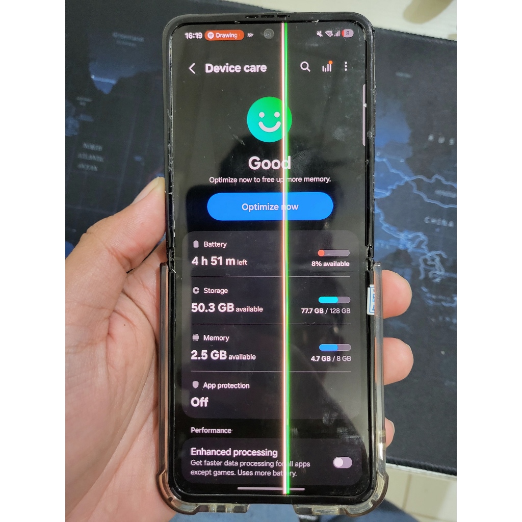 Samsung Galaxy Z Flip 3 5G Murah RAM 8/128GB Snapdragon 888 Minus Layar Unit Only