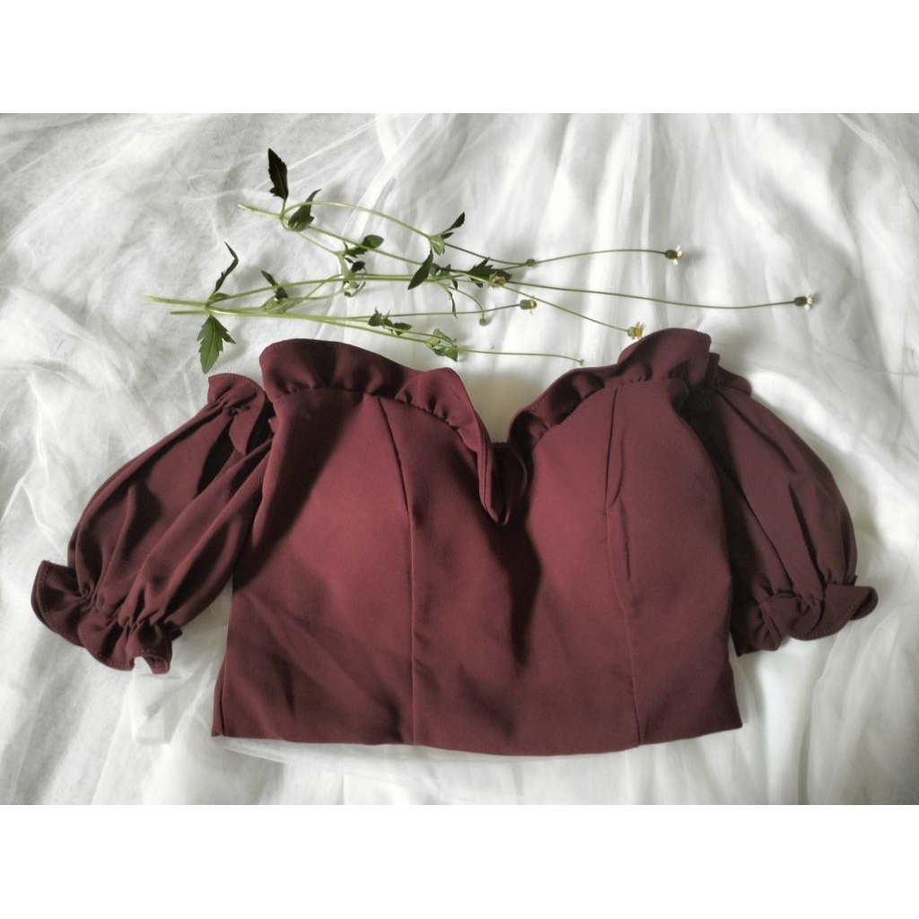 BAJU PANTAI MERAH MAROON