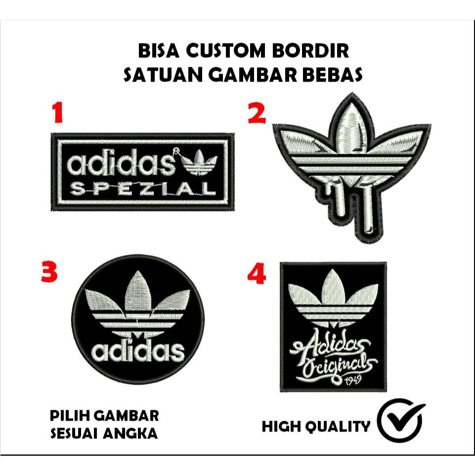 EMBLEM PATCH BORDIR GAMBAR ADIDAS #1 - TAMBAL KEREN