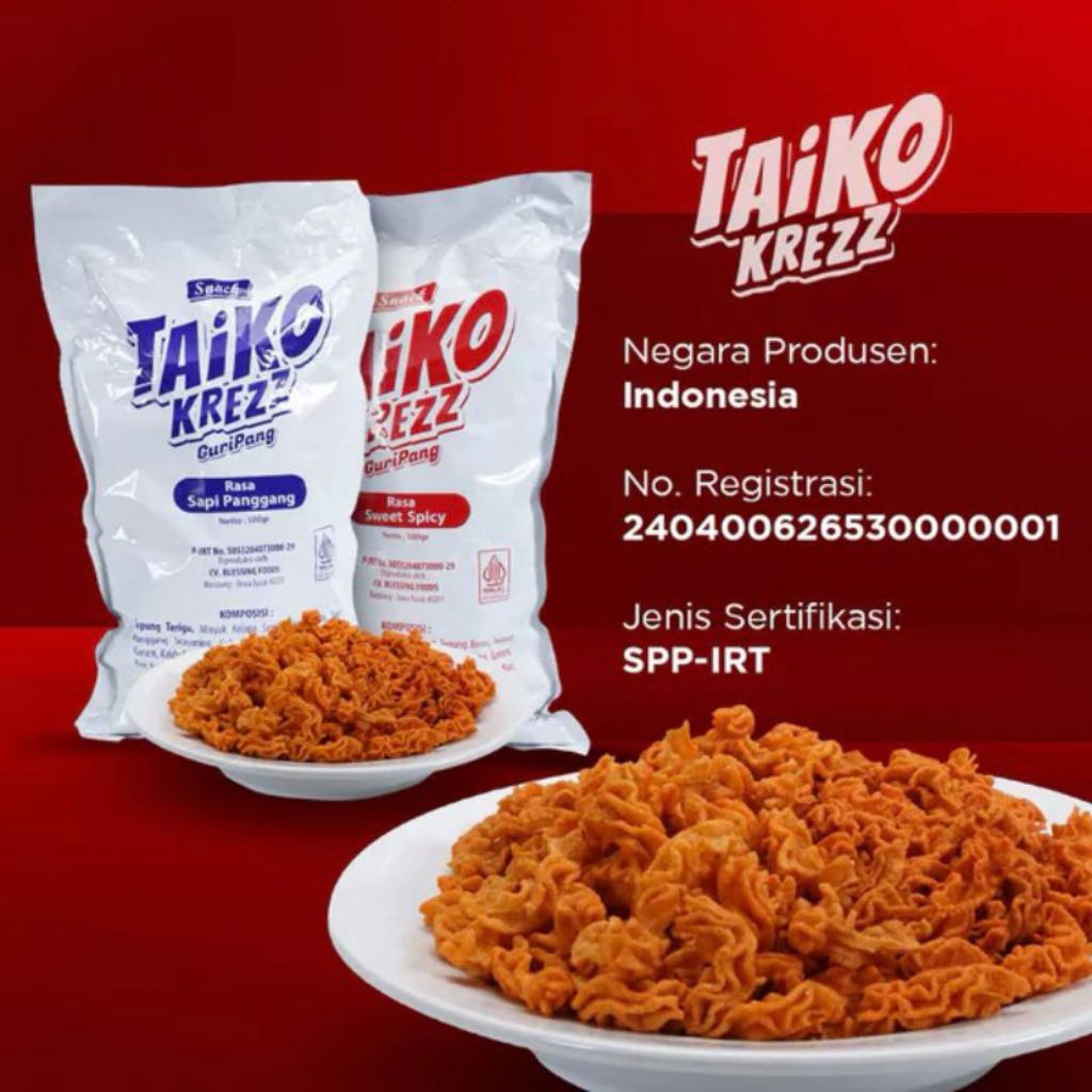 

Snack Taiko Krezz Guripang 500gram Halal Viral ~Gurih renyah