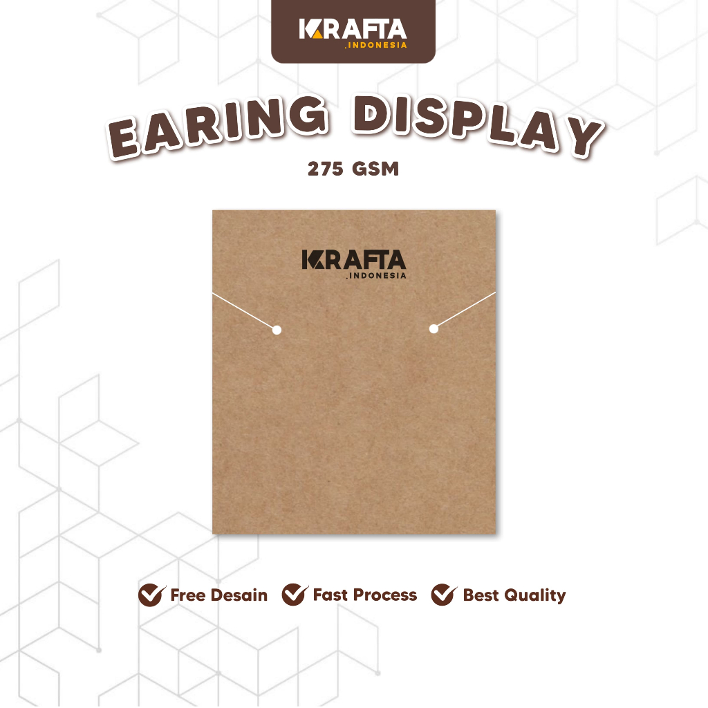 

Earing Display Tempat Aksesoris Anting | Kertas Kraft 275 Gsm