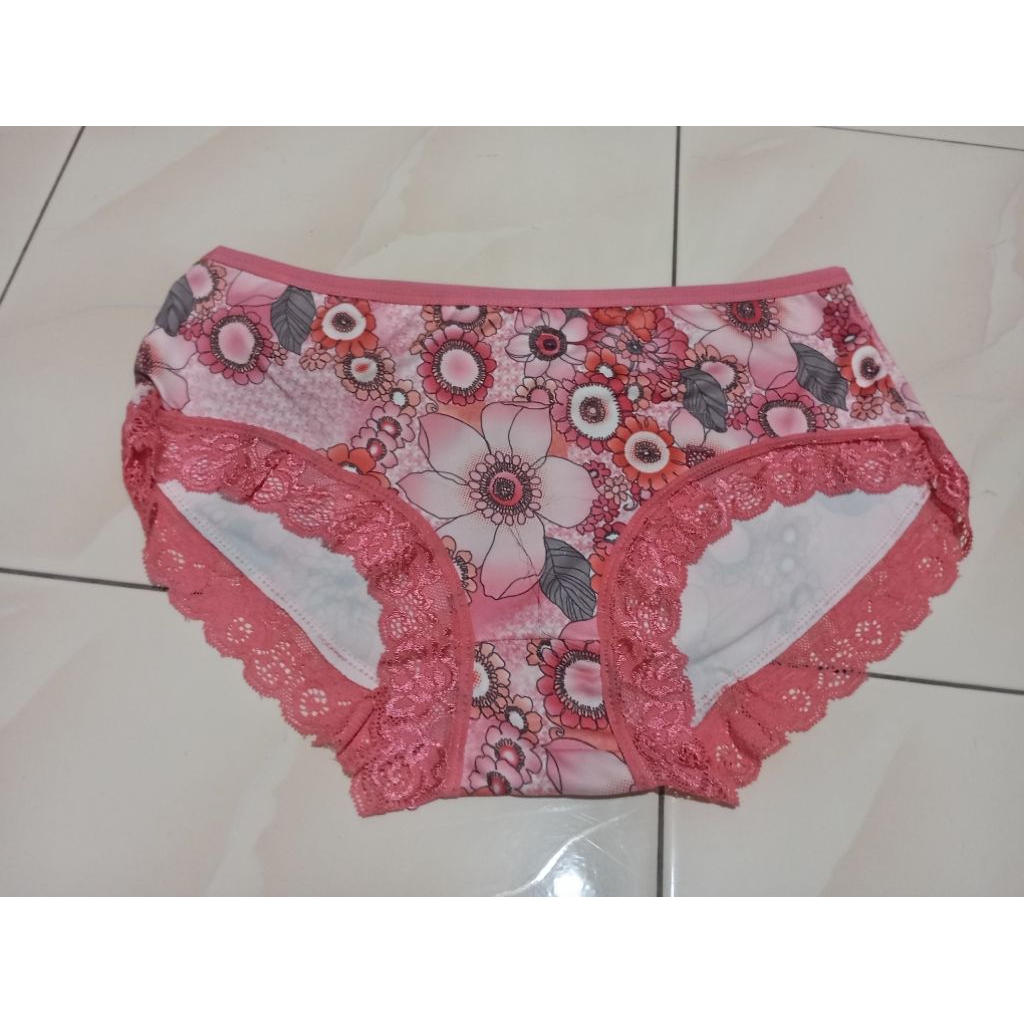 CD wanita renda, renda bunga spandex L-XL.