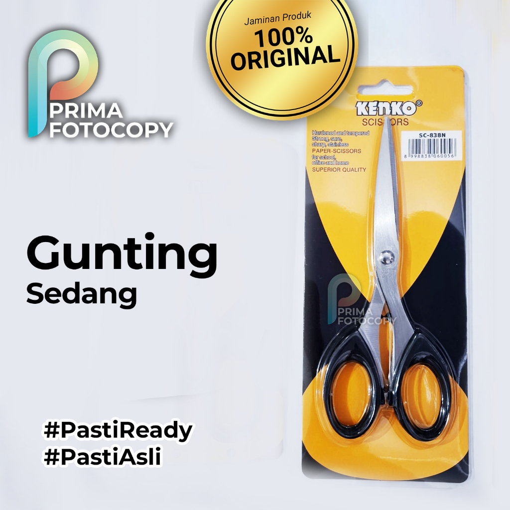 

Gunting Sedang Joyko Hitam Besi Tebal Premium Origami Kain Kertas Scissors 838