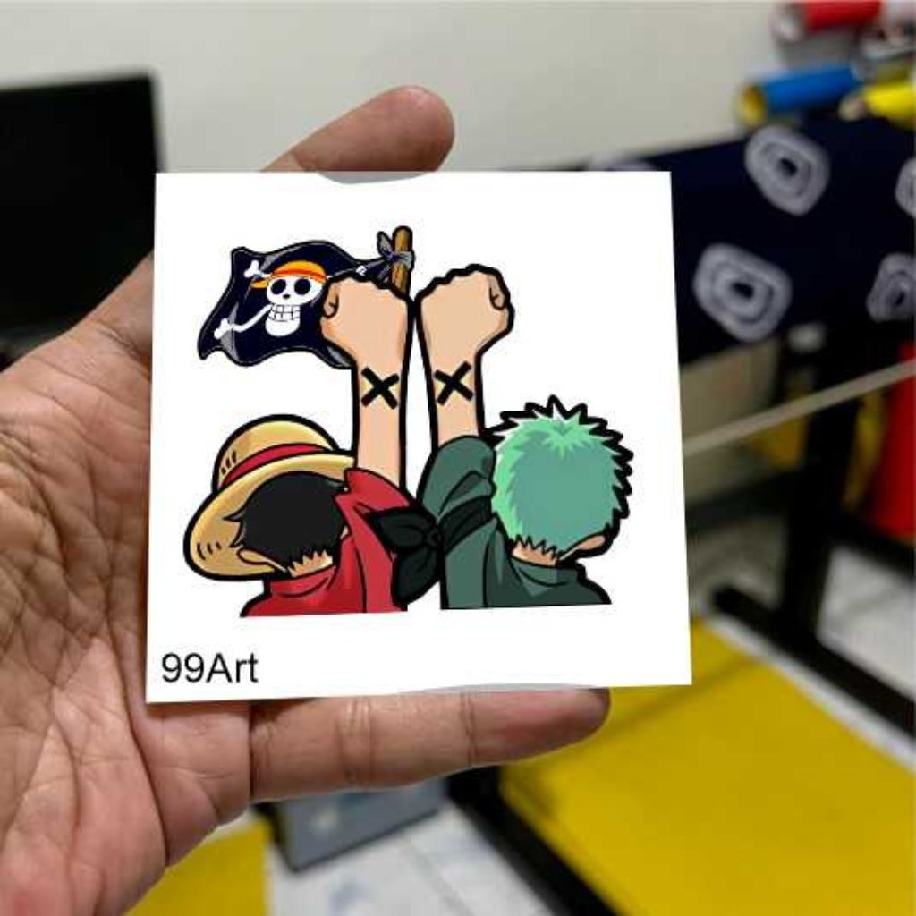 

stiker luffi dan Zoro, stiker go, bendera luffi, stiker hp, motor mkbil