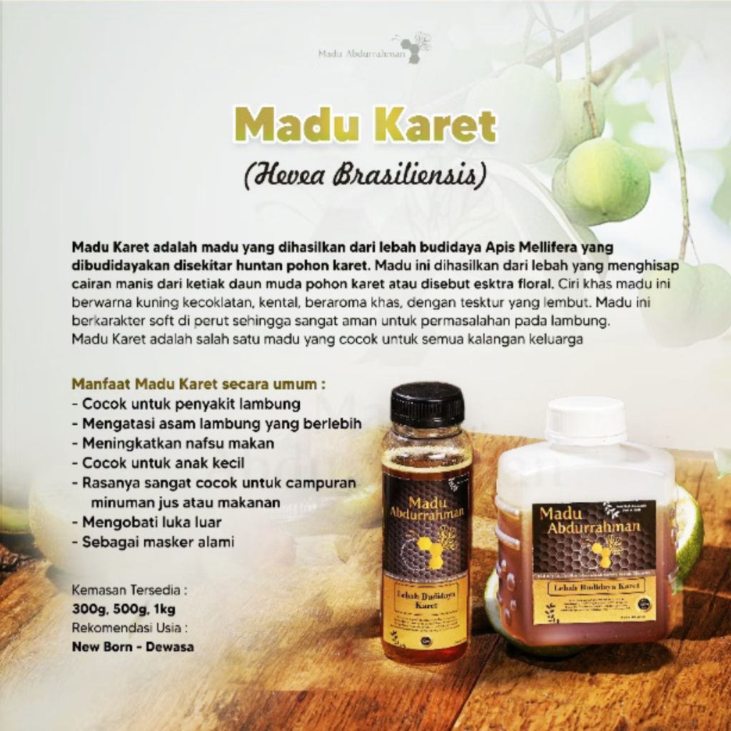 

Madu Karet / Nektar Karet Madu Abdurrahman | Raw Honey | Madu Asli | Madu Murni