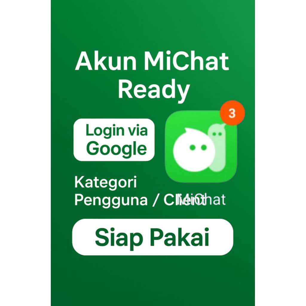 akun michat siap pakai untuk pengguna/user