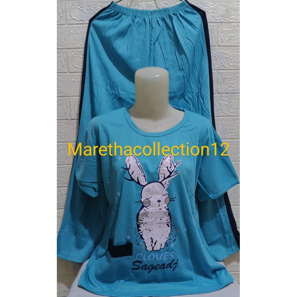 Babydoll CP lengan pendek celana panjang/ setelan baju tidur wanita dewasa lengan pendek celana panj