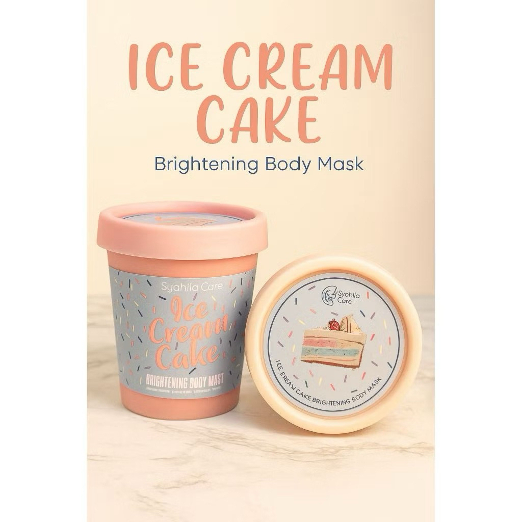 Brightening Body Mask Ice Cream Cake Syahila Care