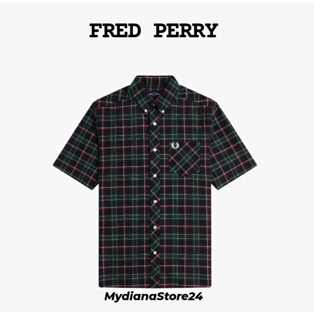 FRED PERRY - FRED PERRY TARTAN SHORT SLEVEE - FRED PERRY TARTAN