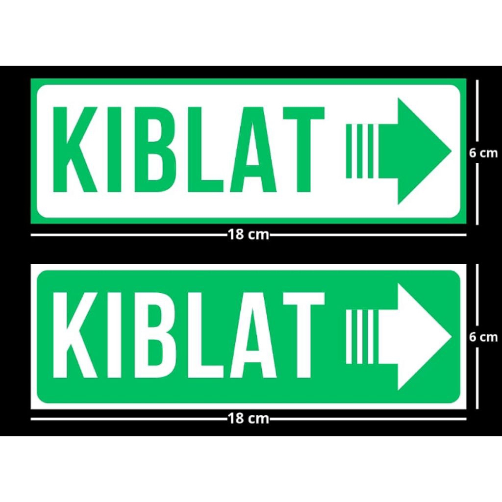 Stiker Kiblat / Stiker Arah Kiblat /Sticker Kiblat / Stiker Mushola