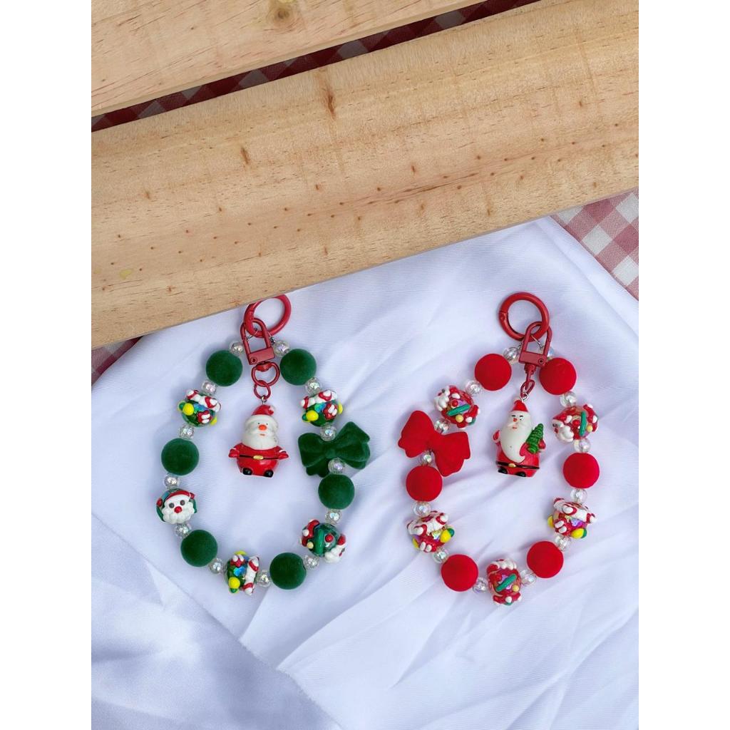 Gantungan HP natal phone strap christmas aksesoris HP santa klaus hadiah unik tukar kado premium