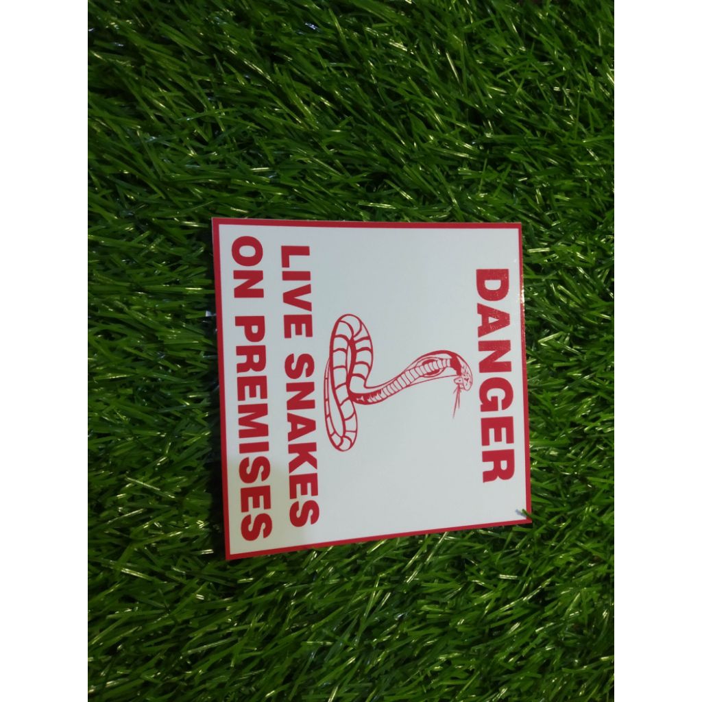 

stiker vinyl danger snakes