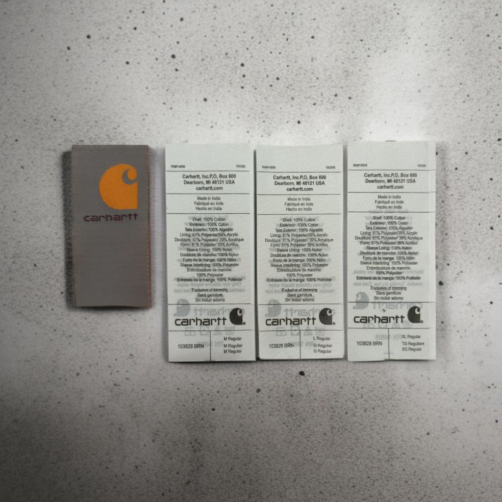 

Label Tag Wash Crhartt fullset