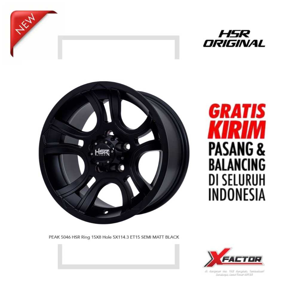 VELG R15 HSR PEAK 5046 HSR R15X8 H5X114,3 ET15 SMB