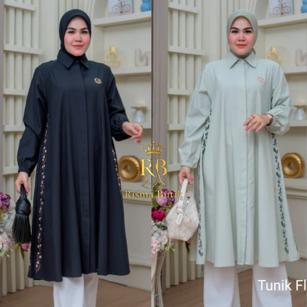 Tunik Winody Flower Tunik Wanita Busui Katun Casual