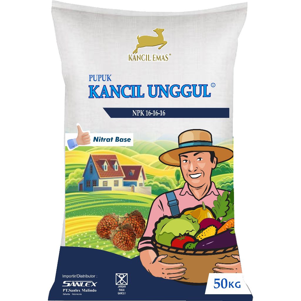 Pupuk Kancil Emas - Kancil Unggul NPK 16-16-16 / Repack 1 KG