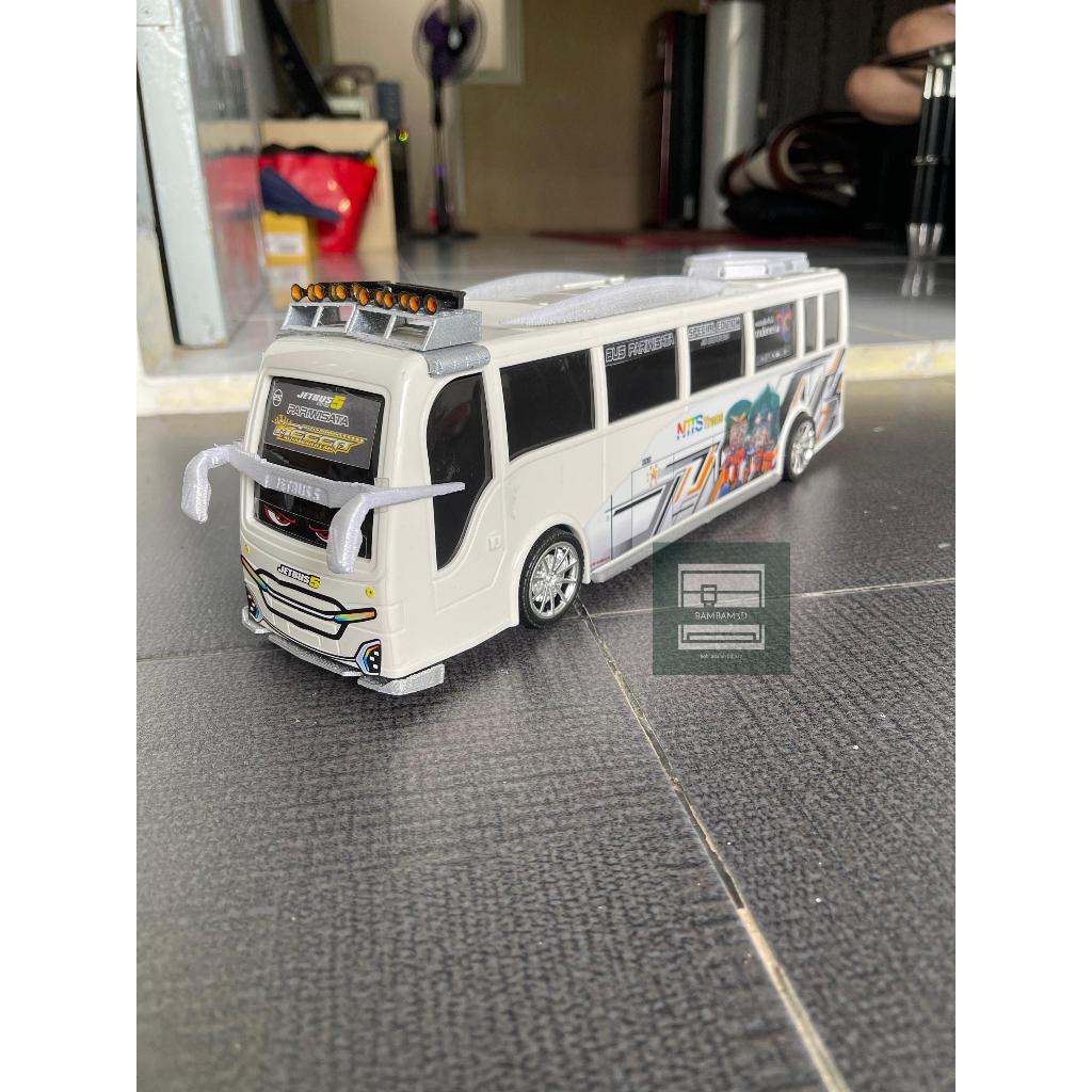 BIS MODIF FULL AKSESORIS BIS MODIFAN RKC TOYS MAINAN BUS UDAH DI MODIF miniatur bus spek detail