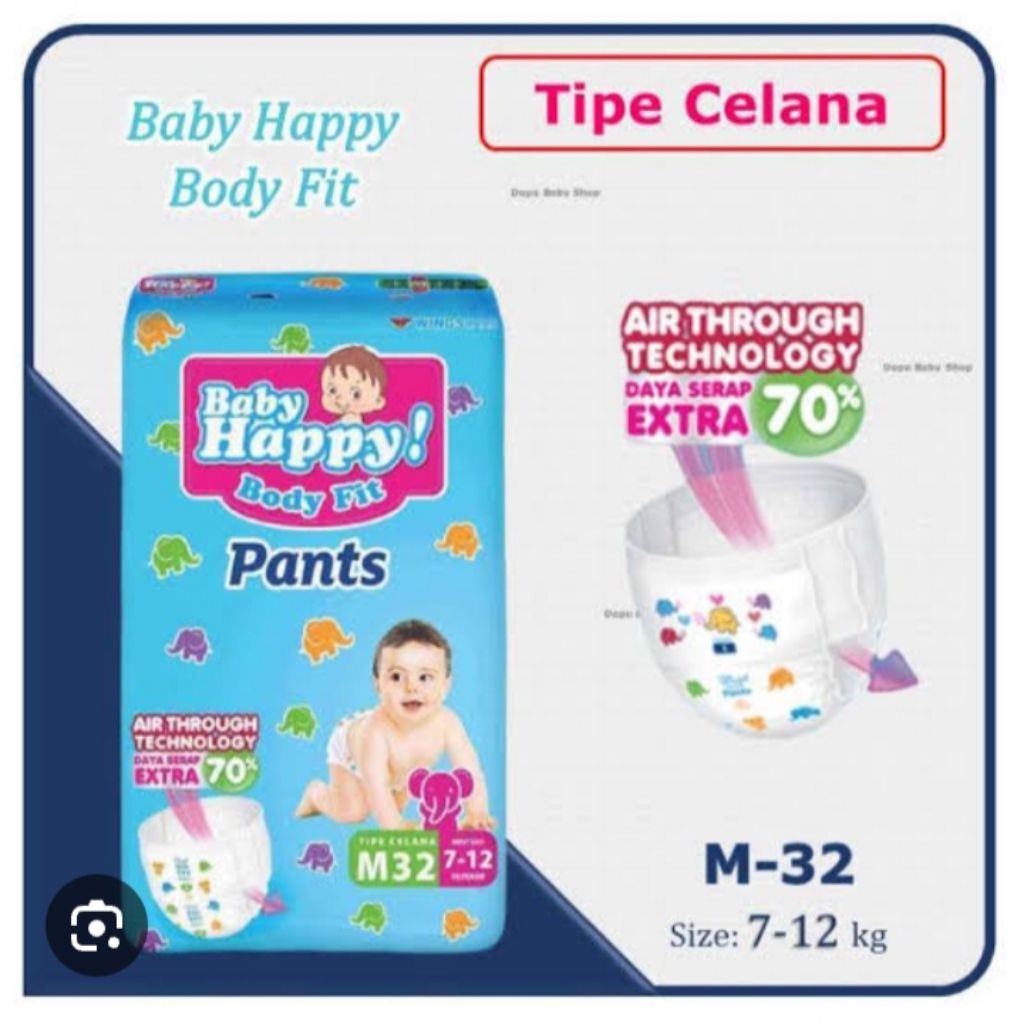 BABY HAPPY PANTS M32 1 KARTON (4BALL)