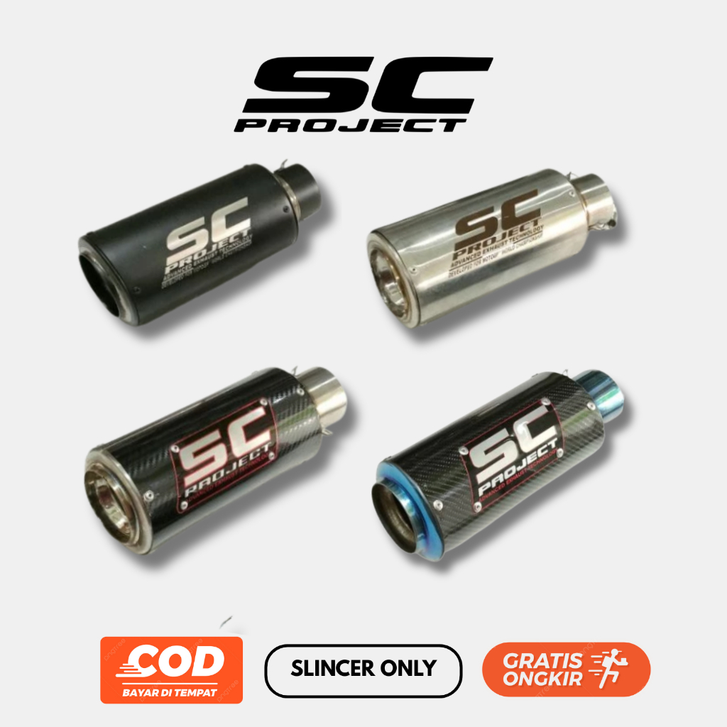Slincer Only - Knalpot Racing SC Project Stainless R15 CBR150 Vixion Sonic Satria FU