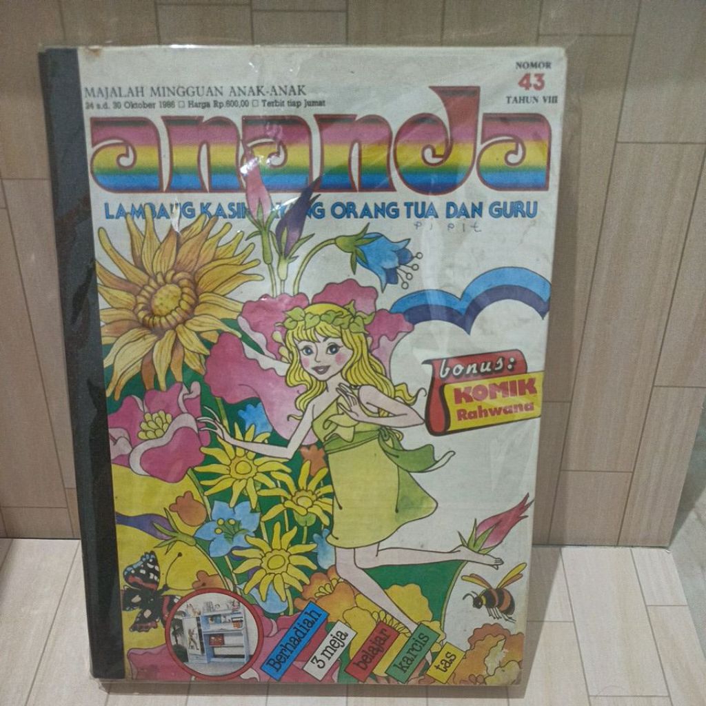 Majalah Bundel Ananda edisi langka 24-39 oktober 1986 original