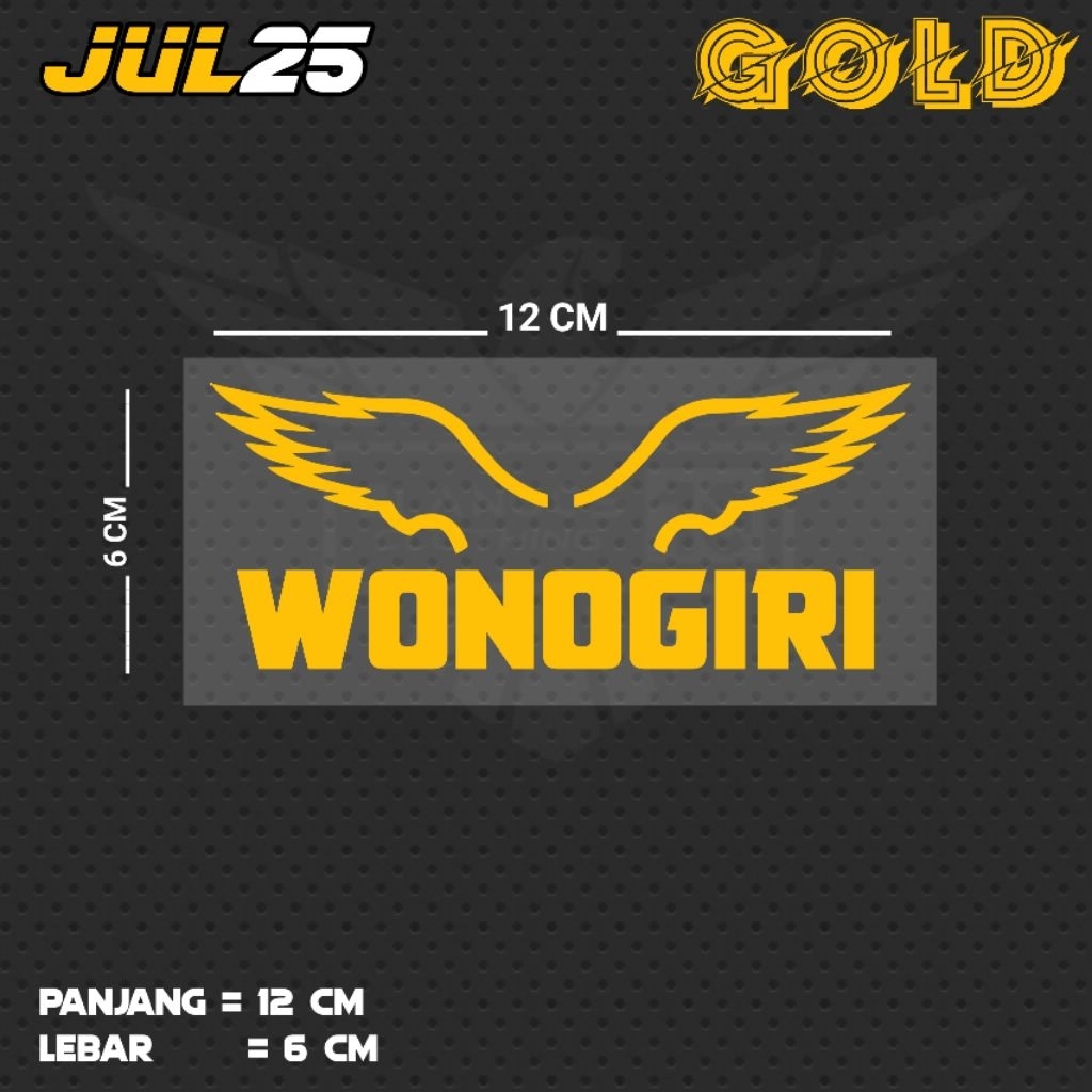 STIKER CUTTING TULISAN WONOGIRI / JUL25 JTG