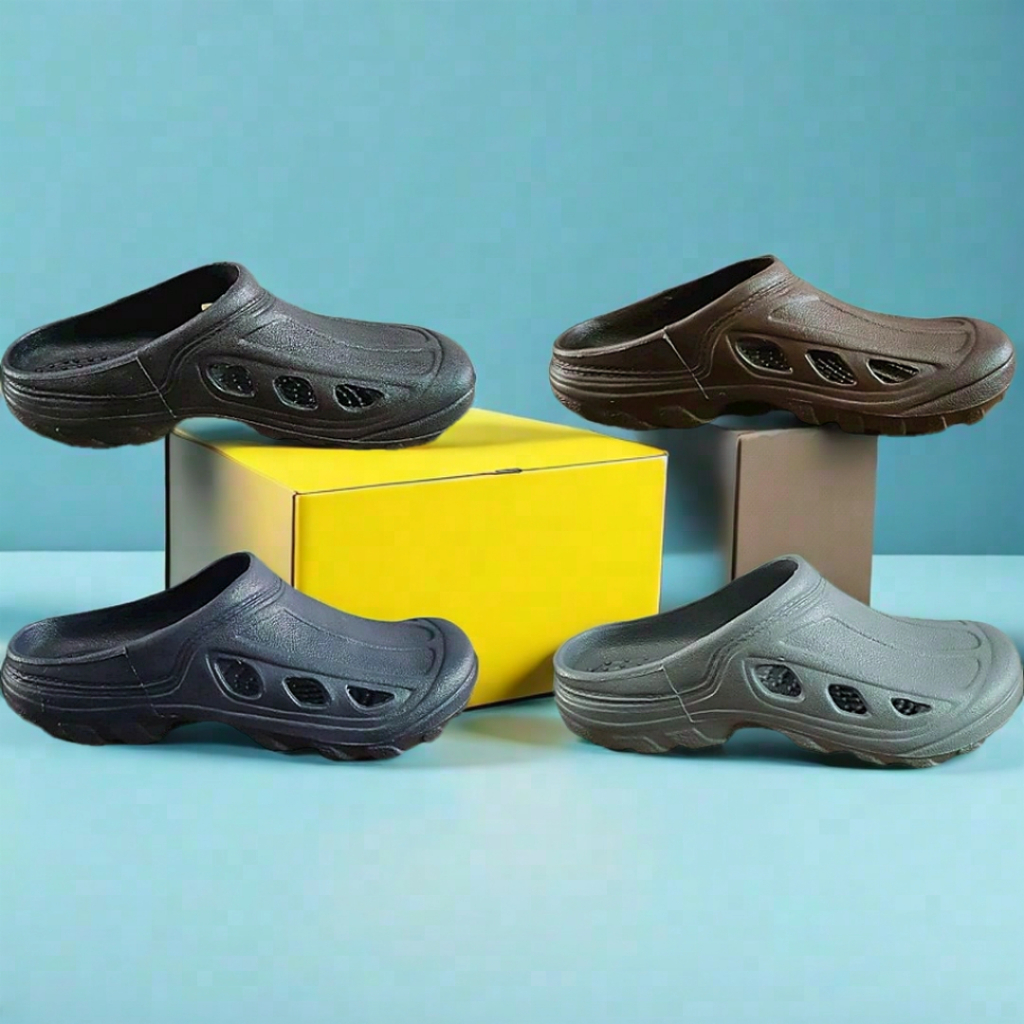 Sandal Selop Pria Tamara Line 177 – Anti Licin & Tebal | Sepatu Sandal Slip On Karet Nyaman