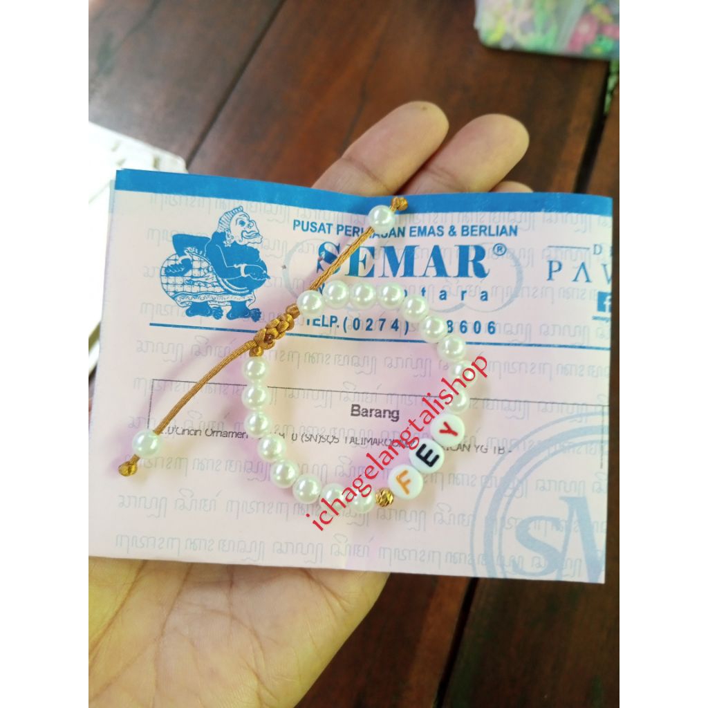 gelang anak mutiara custom 0,1 grm Semar Nusantara