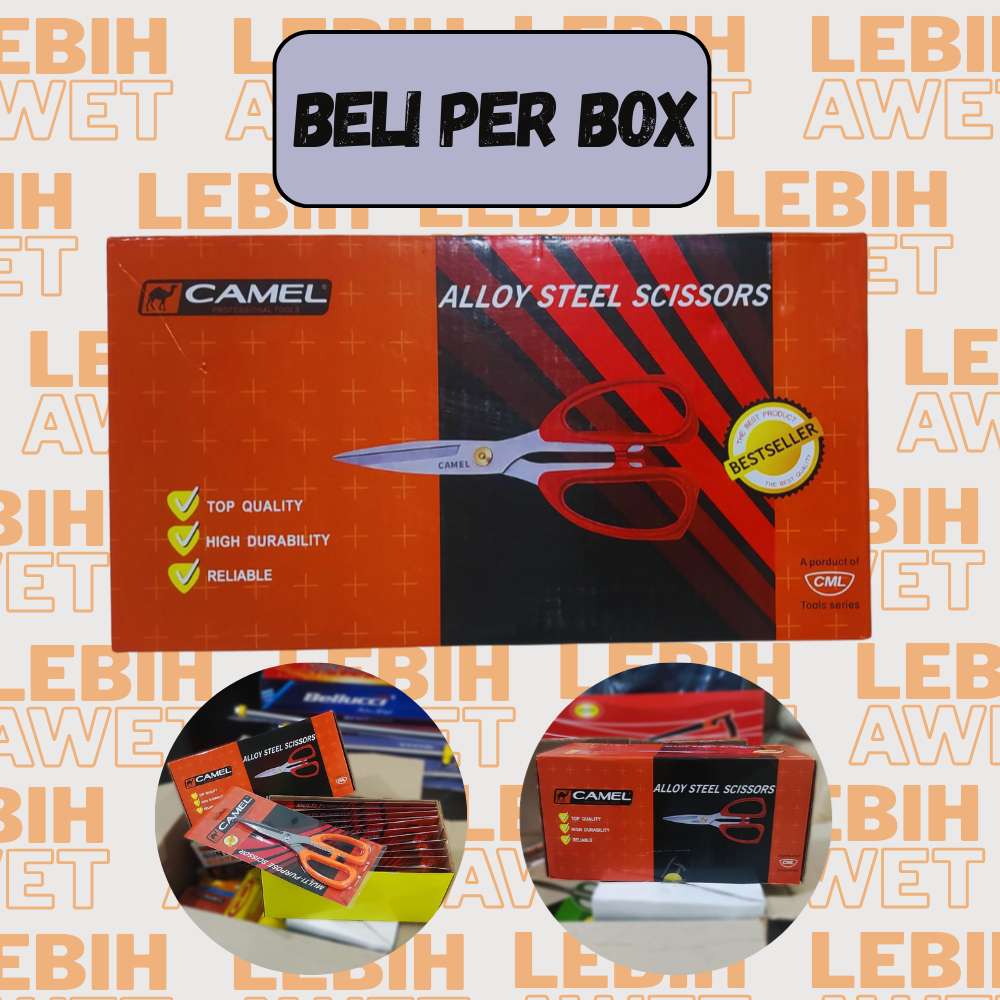 

CAMEL - Gunting Kertas Camel ORIGINAL - Pembelian Per 1 Kotak = 12PCS