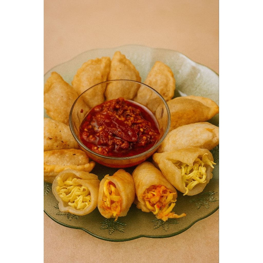 

Cireng ayam suwir pedas ORI + cili oil isi 10 BIKIN NAGIH