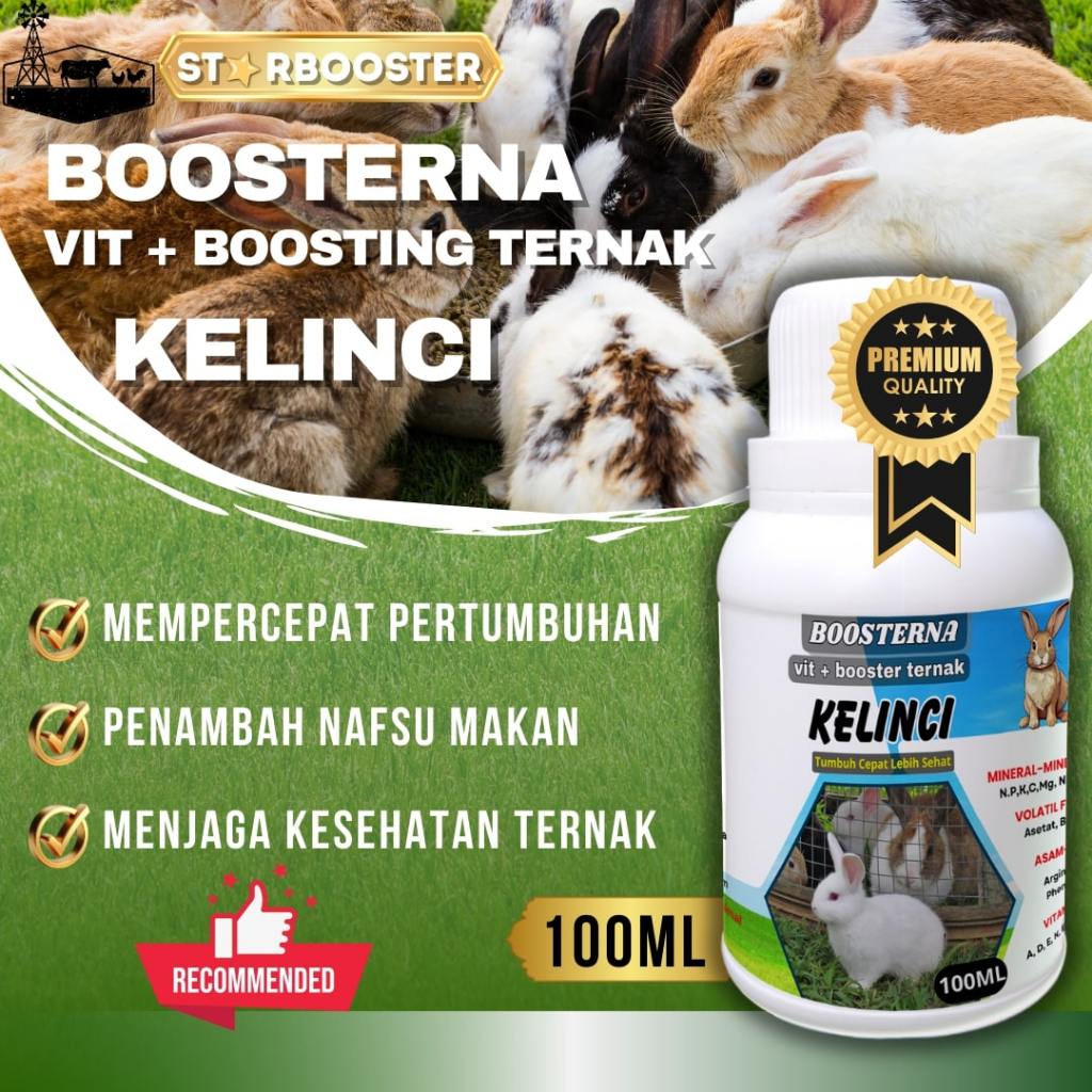 BOOSTING ternak KELINCI Vitamin Probiotik Vitamin Suplemen Kelinci Hias Anggora Fuzzy Lop Holland Ne