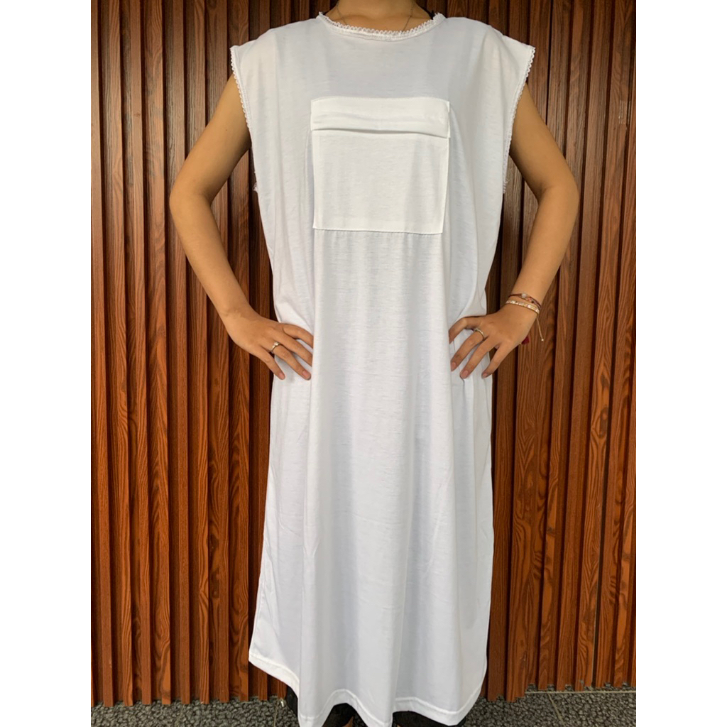 singlet gamis wanita/singlet gamis saku depan/gamis HAJI DAN UMROH