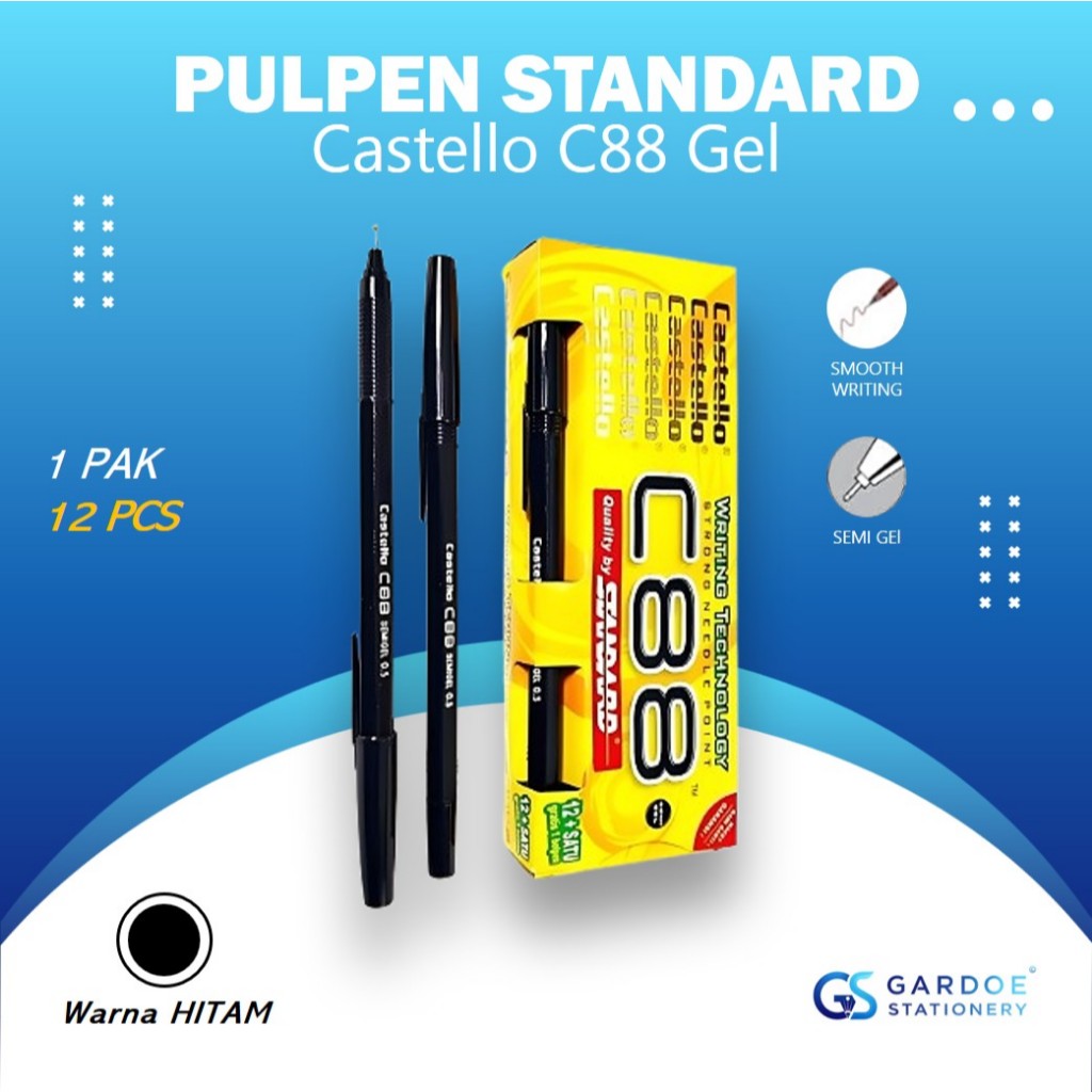 

1 Pak C88 - Castello 12+1/Pulpen Standard/Ballpen/Ballpoint Quality By STANDARD