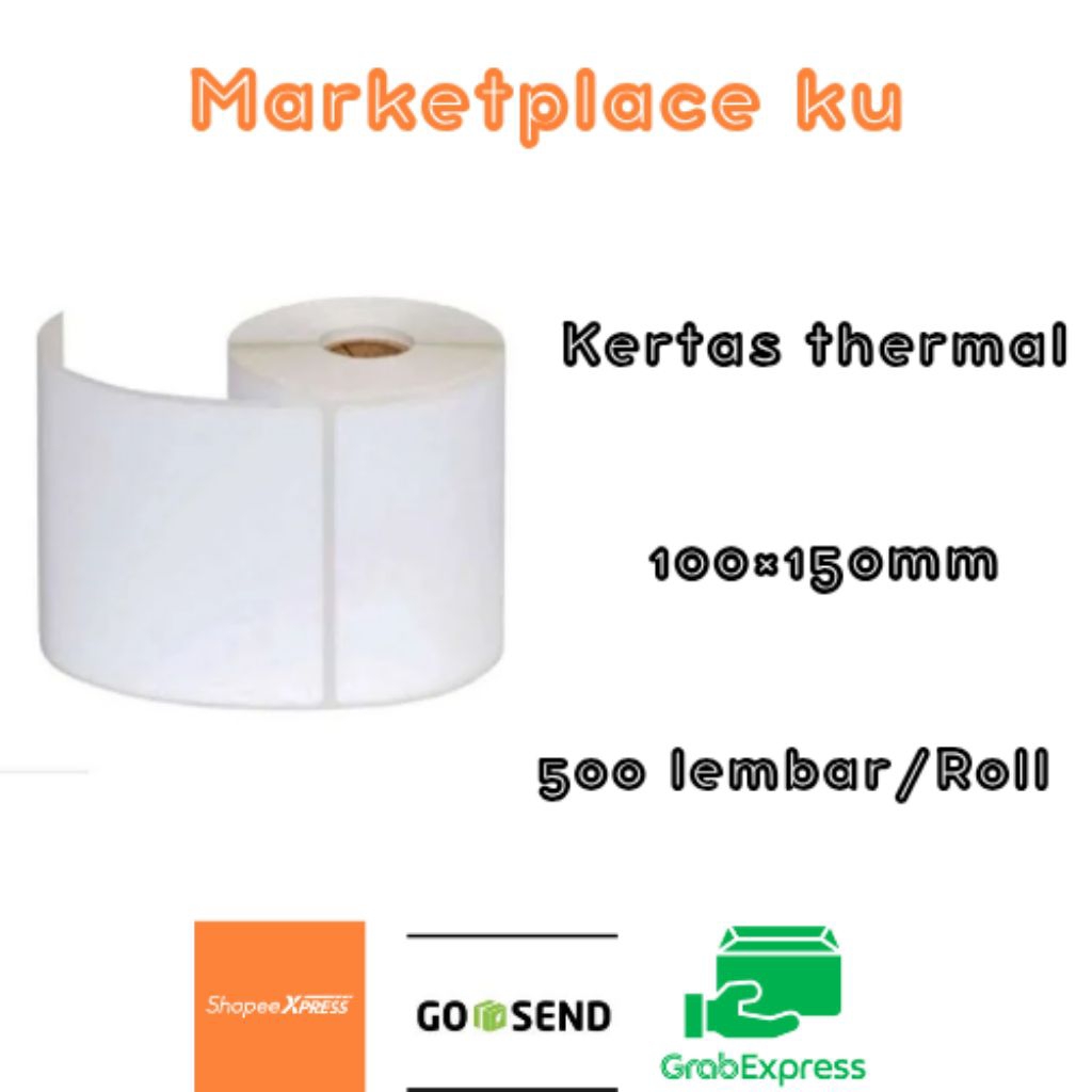 

Kertas Thermal kertas resi termal ukuran 100 × 150 500 lembar/roll