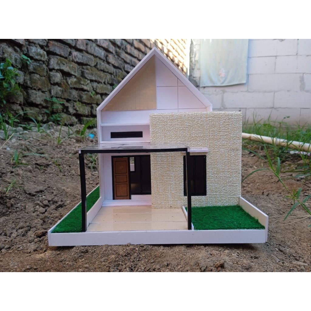 miniatur rumah minimalis diaroma