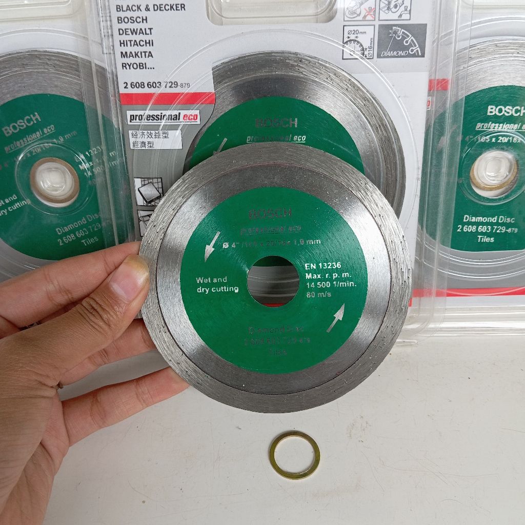 Mata Potong Bosch Diamond Disc 105mm Professional Eco Blade Potong Keramik Granit Batu Tile Basah da