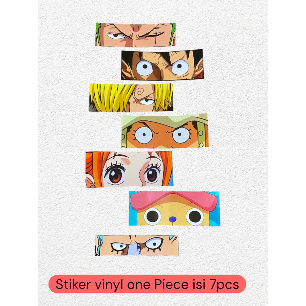 

stiker one piece slap isi 7pcs vinyl anti air