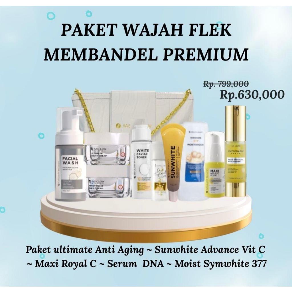 MS Glow Paket Wajah Flex Membandel Premium – Cerah, Glowing & Anti Flek