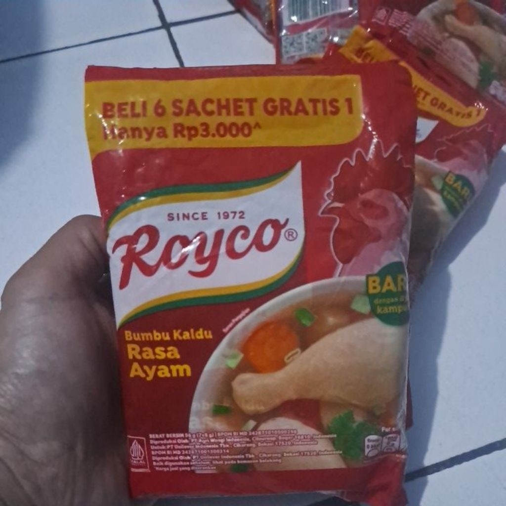

Royco rasa ayam 1pack isi 7pc