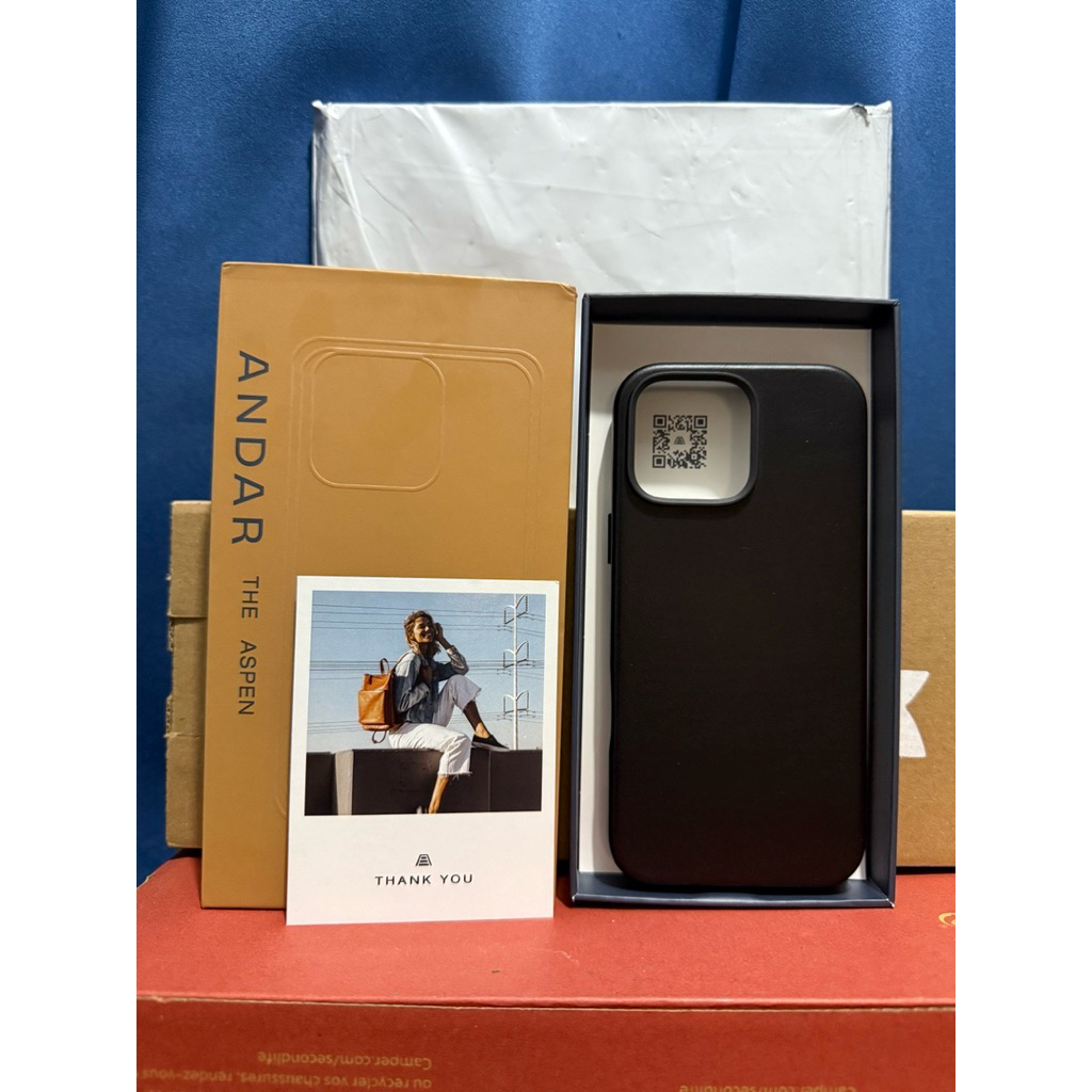 Andar The Aspen Full Grain Leather Case Iphone 16 Pro Max Jet Black LNIB