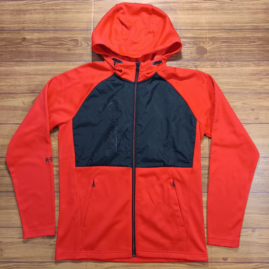 Jaket K-Swiss Zip Hoodie Second Original Merah size M