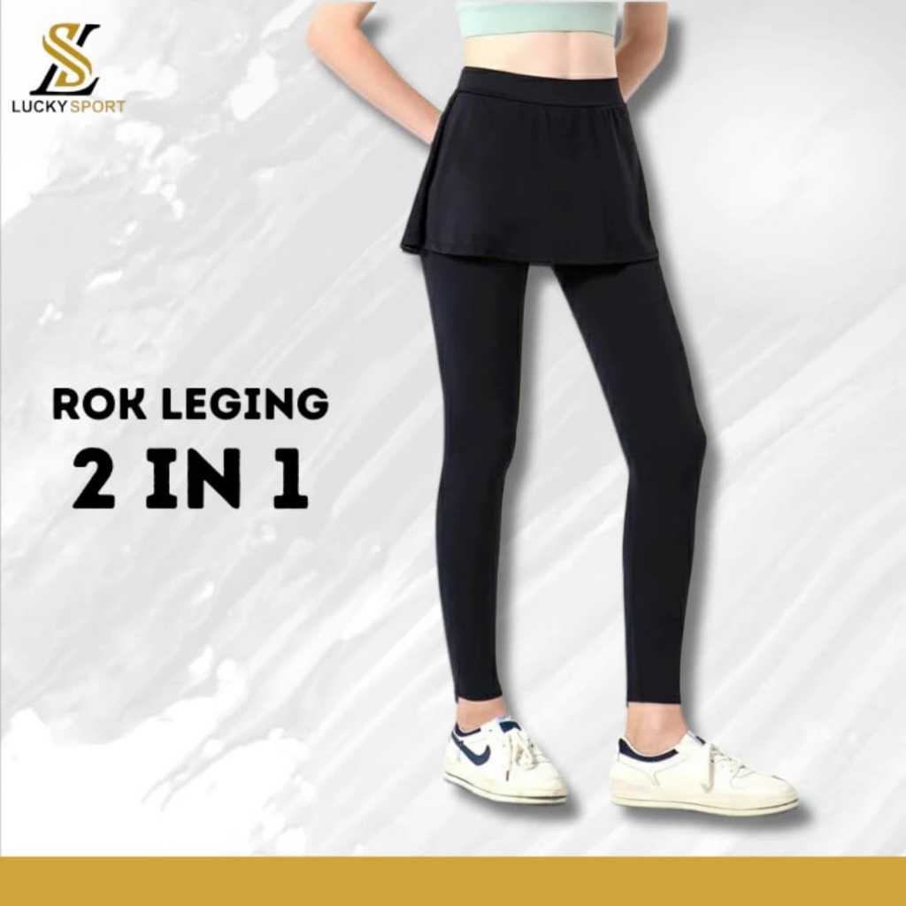 Leging rok olahraga wanita legging panjang rok Zumba Padel Rok tenis badminton