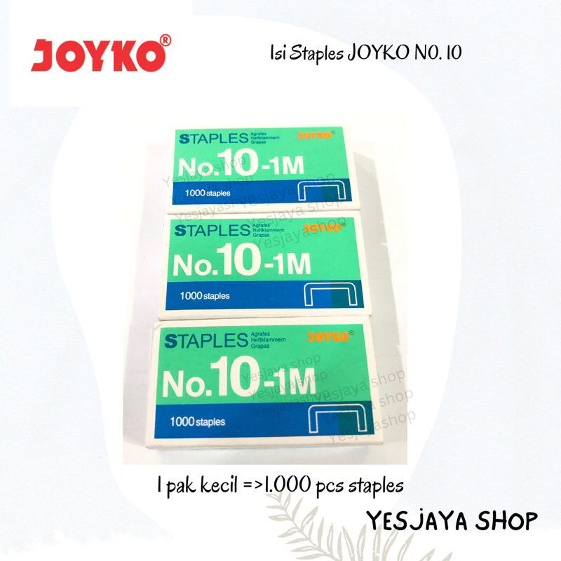 

(1 pak KECIL) Isi Staples JOYKO NO 10 / Isi staples Joyko grosir / Isi Staples Joyko No10 / Isi staples No 10 Joyko / Isi Staples No10 Joyko GROSIR