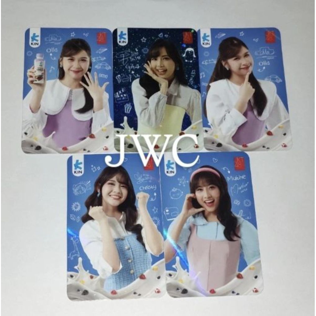 Photocard Gita Muthe Christy Olla Kin Yogurt X JKT48 Hologram & Glitter