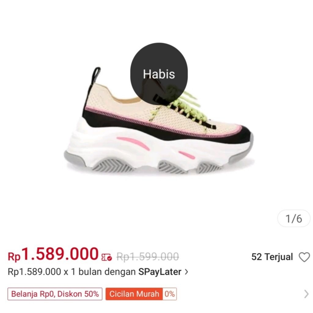 Preloved - Sepatu sneakers like new untuk wanita size 37 merk Steve Madden