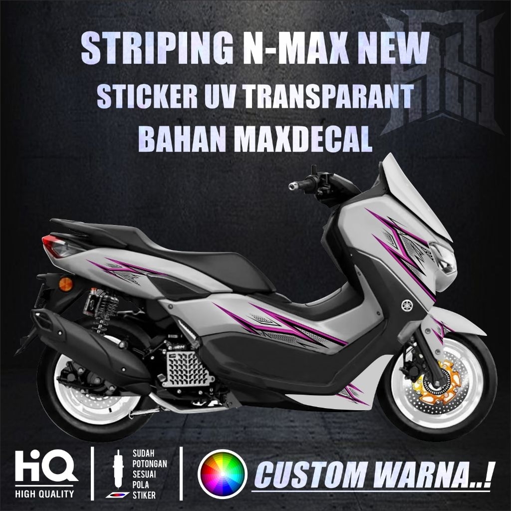 STRIPING NMAX NEW TRANSPARANT UV STIKER LIVERY SIMPLE KEREN KECE